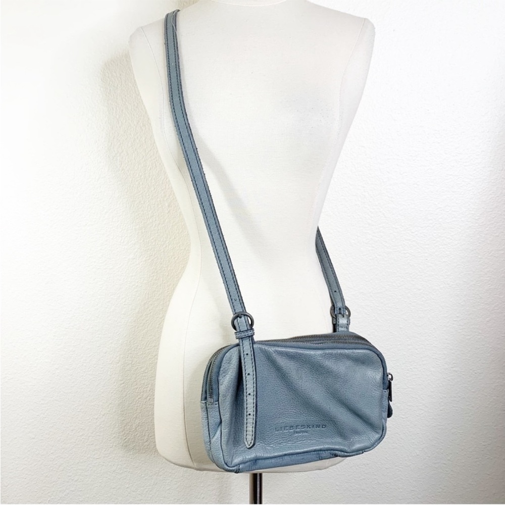 Liebeskind Blue Gray Leather Crossbody Bag